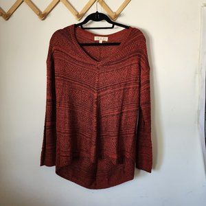 Red Scoopneck Sweater